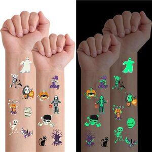 79 Pcs Halloween Scar Temporary Tattoos for Kids Assorted Trick or Treat Sticker